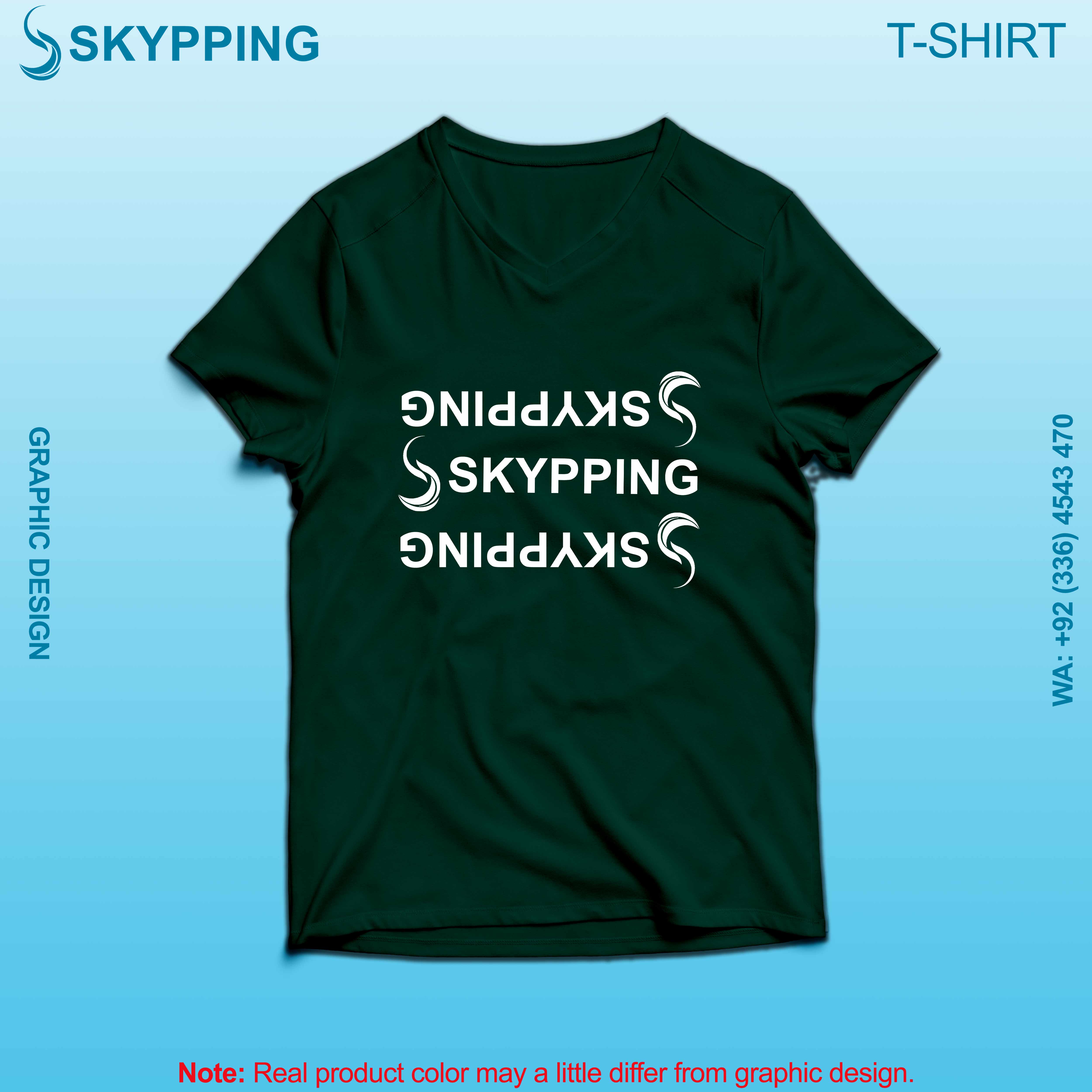 V-Neck Short set-in style sleeve long length t-shirt with shoulder panel for men